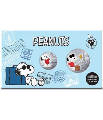 Monedas 50€ y 10€ 2025 75 Aniversario Snoopy. Plata.  - 1