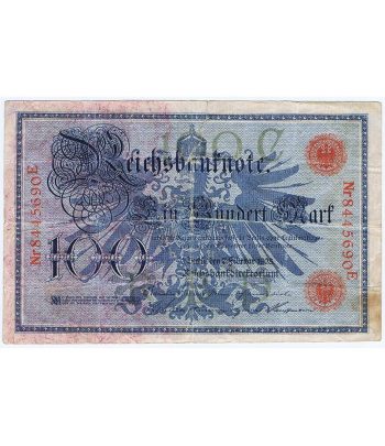 Billete Alemania 100 Mark 1908.  - 1