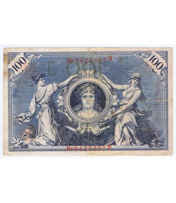Billete Alemania 100 Mark 1908.  - 2