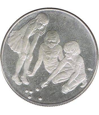 Holanda 20 Gulden 1977 Oficina de Cambio. Plata  - 1