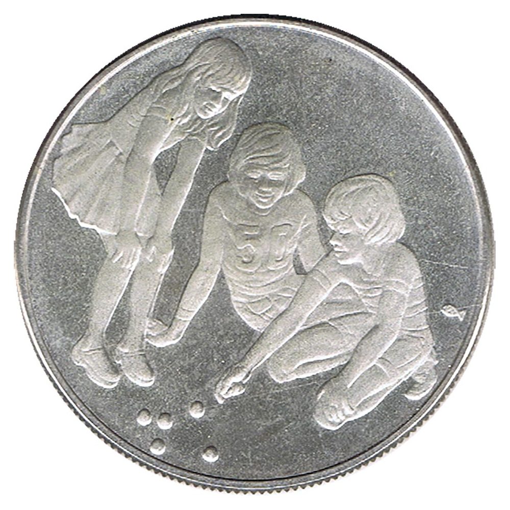 Holanda 20 Gulden 1977 Oficina de Cambio. Plata  - 1