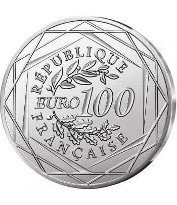 Moneda 100 euros de plata Francia 2025 Snoopy.  - 2