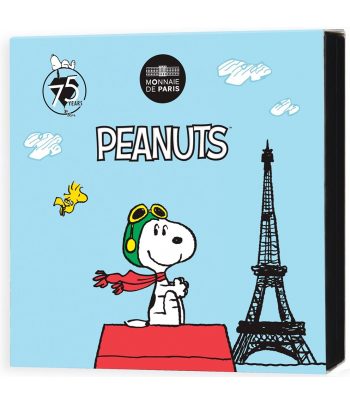 Moneda 100 euros de plata Francia 2025 Snoopy.  - 3