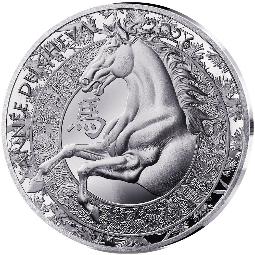 Moneda 10 euros de plata Francia año 2026 Año del Caballo  - 1