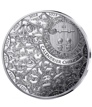 Moneda 10 euros de plata Francia año 2026 Año del Caballo  - 2