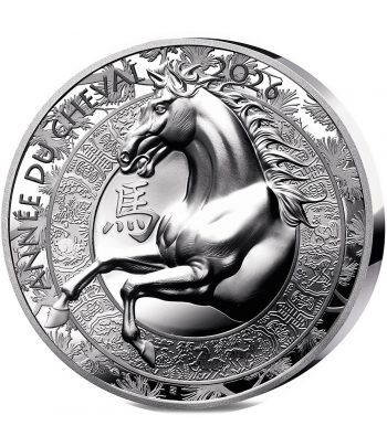 Moneda 20 euros de plata Francia año 2026 Año del Caballo  - 1