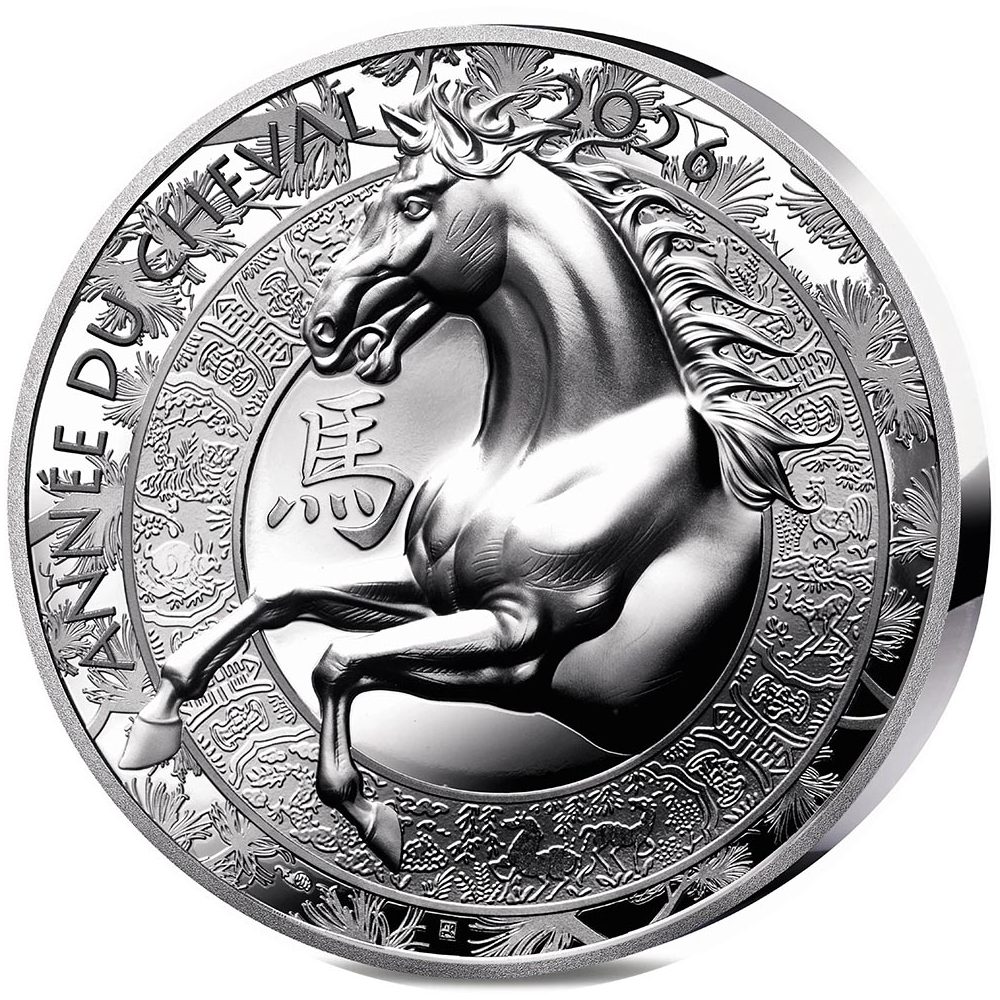 Moneda 20 euros de plata Francia año 2026 Año del Caballo  - 1