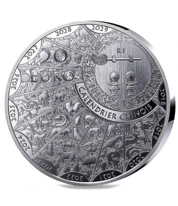 Moneda 20 euros de plata Francia año 2026 Año del Caballo  - 2