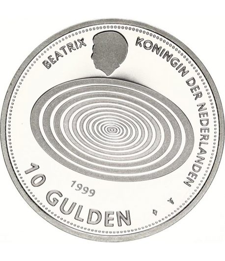 Holanda 10 Gulden 1999 Milenium. Plata - 1 Holanda 10 Gulden 1999 Milenium. Plata - 1