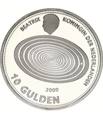 Holanda 10 Gulden 1999 Milenium. Plata  - 2