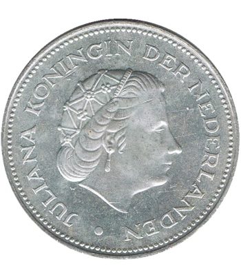 Holanda 10 Gulden 1970 Liberación. Plata  - 2