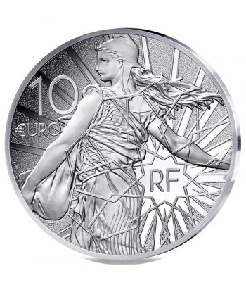 Moneda 10 euros de plata Francia 2025. La Semeuse. El Dorado  - 2