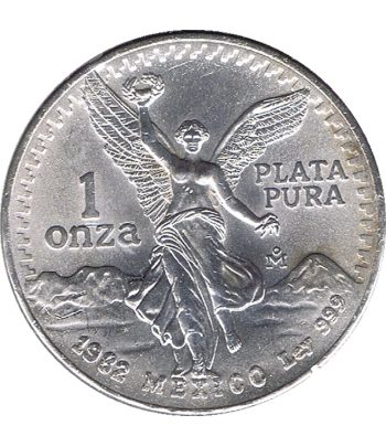Moneda de México 1 Onza plata Pura 1982 Libertad.  - 1