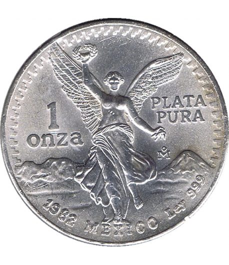 Moneda de México 1 Onza plata Pura 1982 Libertad.  - 1 Moneda de México 1 Onza plata Pura 1982 Libertad.  - 1