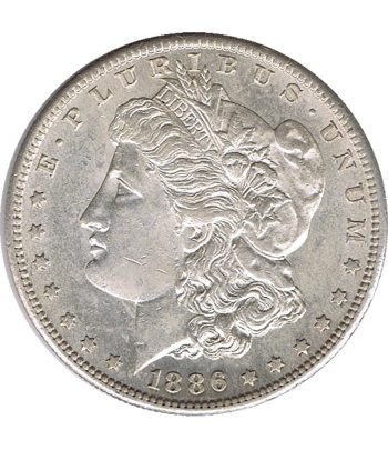 Moneda de plata Estados Unidos Dollar Morgan 1886.  - 1