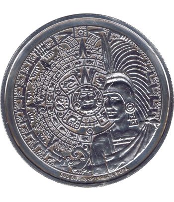 Moneda 2 onzas Mexico Emiliano Zapata. Plata  - 2