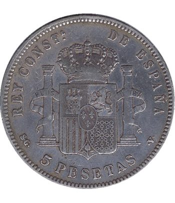 Moneda de España 5 Pesetas Plata 1899 *99 Alfonso XIII SG V.  - 2