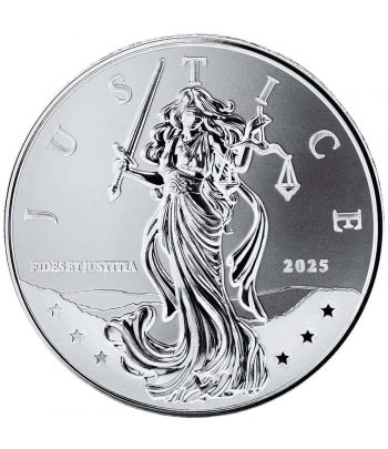 Moneda de plata 2 Dollars Niue 2025 Justicia.  - 1