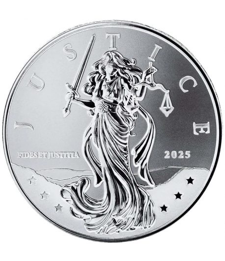 Moneda de plata 2 Dollars Niue 2025 Justicia.  - 1 Moneda de plata 2 Dollars Niue 2025 Justicia.  - 1