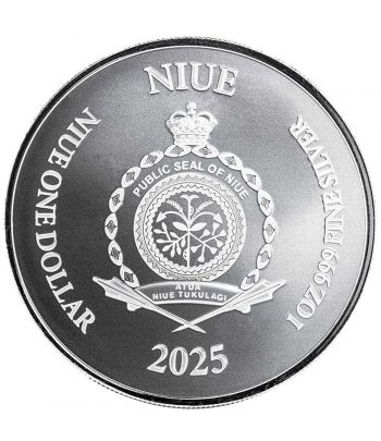 Moneda de plata 2 Dollars Niue 2025 Justicia.  - 2