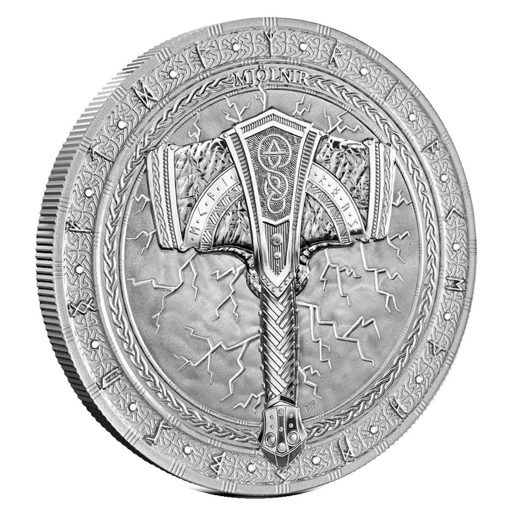 Moneda de Plata 5 Mark Alemania 2025 Martillo Thor.  - 1