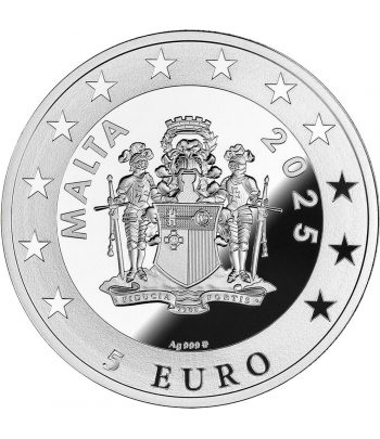Moneda de plata 5 Euro Malta 2025 Reloj Big Ben.  - 2