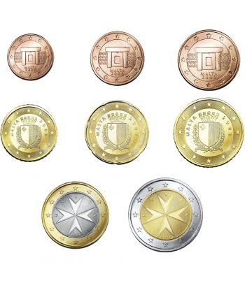 monedas euro serie Malta (8 monedas mixta)  - 1