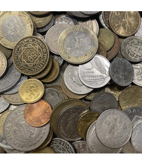 Lote de 1 kilogramo de monedas del Mundo variadas  - 1