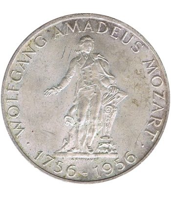 Moneda 25 schillings Austria 1756-1956 Mozart. Plata  - 1