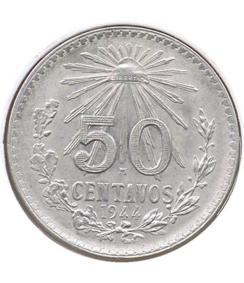 Moneda de México 50 Centavos 1944. Plata  - 1
