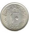 Moneda de Egipto 10 Piastras Qirsh 1960. Plata  - 2