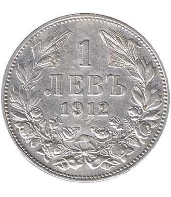 Moneda de 1 Leva Bulgaria 1912 Fernando I. Plata  - 1