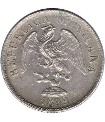 Moneda de México 20 Centavos 1899 Zacatecas. Plata  - 1