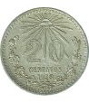 Moneda de México 20 Centavos 1928. Plata  - 1