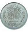 Moneda de México 20 Centavos 1934. Plata  - 1