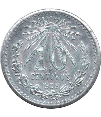 Moneda de México 10 Centavos 1909. Plata  - 1