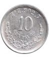 Moneda de México 10 Centavos 1890 Zacatecas. Plata  - 2