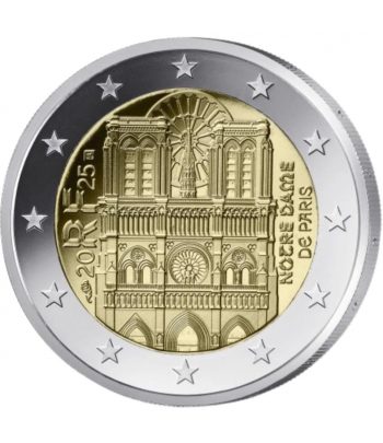 moneda 2 euros Francia 2025 Notre Dame de París.  - 1