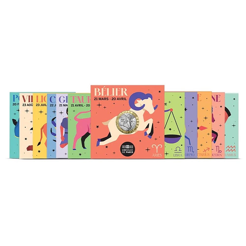 Monedas 5 euros Francia año 2026 Colección Astronomia Zodiaco  - 1