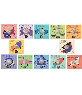 Monedas 5 euros Francia año 2026 Colección Astronomia Zodiaco  - 2