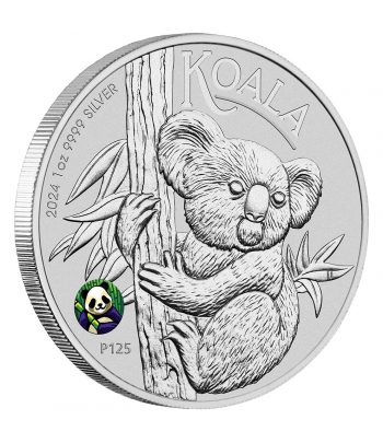 Moneda de plata 1$ Australia Koala 2024 Beijing  - 2