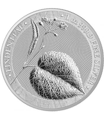 Moneda de plata Alemania 5 Mark 2022 Hoja de Tilo.  - 1