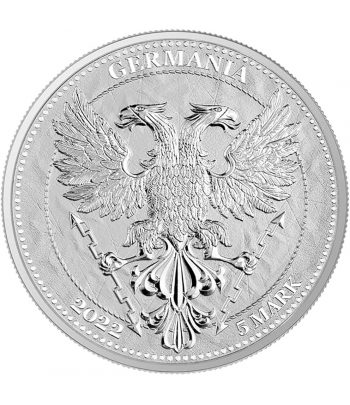 Moneda de plata Alemania 5 Mark 2022 Hoja de Tilo.  - 2
