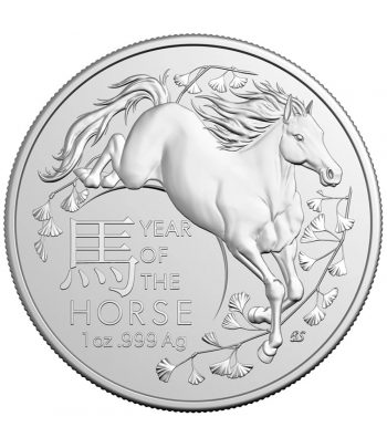 Moneda onza de plata 1$ Australia Lunar Caballo 2026 RAM  - 1