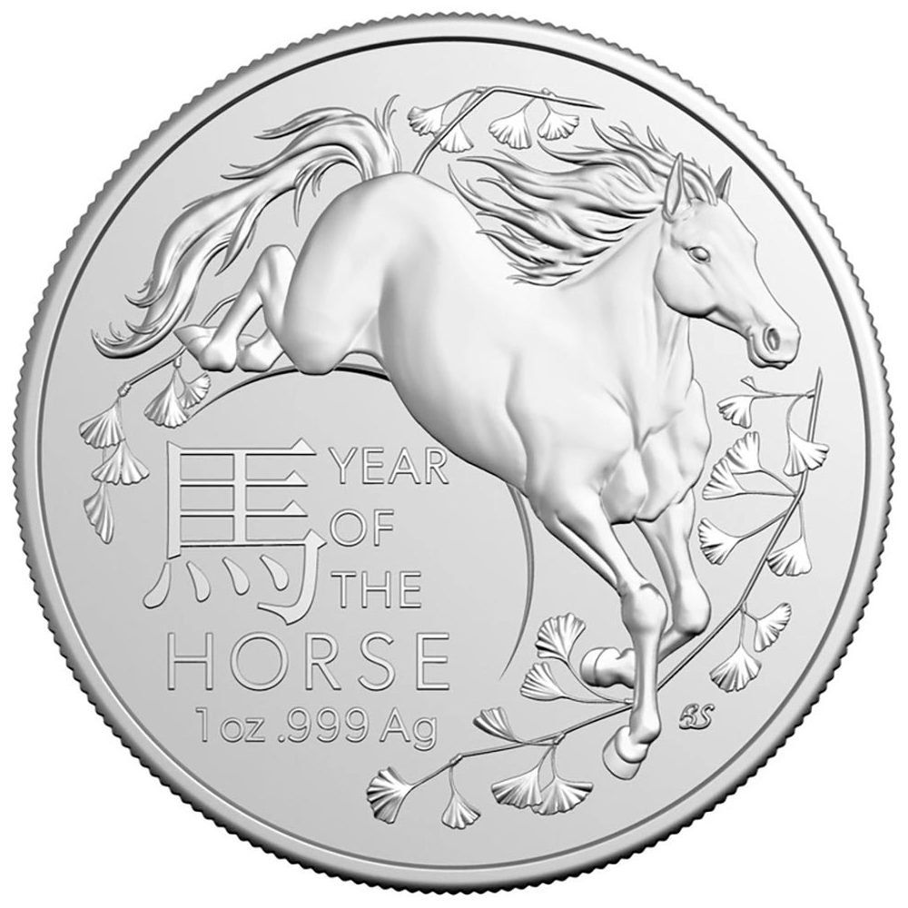 Moneda onza de plata 1$ Australia Lunar Caballo 2026 RAM  - 1