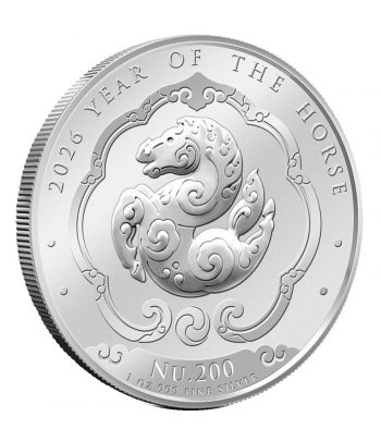 Moneda onza de plata 200 Ngultrum Bhutan Año Caballo 2026  - 1