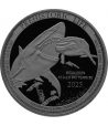 Moneda de plata 20 Francs Congo Megalodón 2025.  - 1
