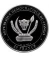 Moneda de plata 20 Francs Congo Megalodón 2025.  - 2