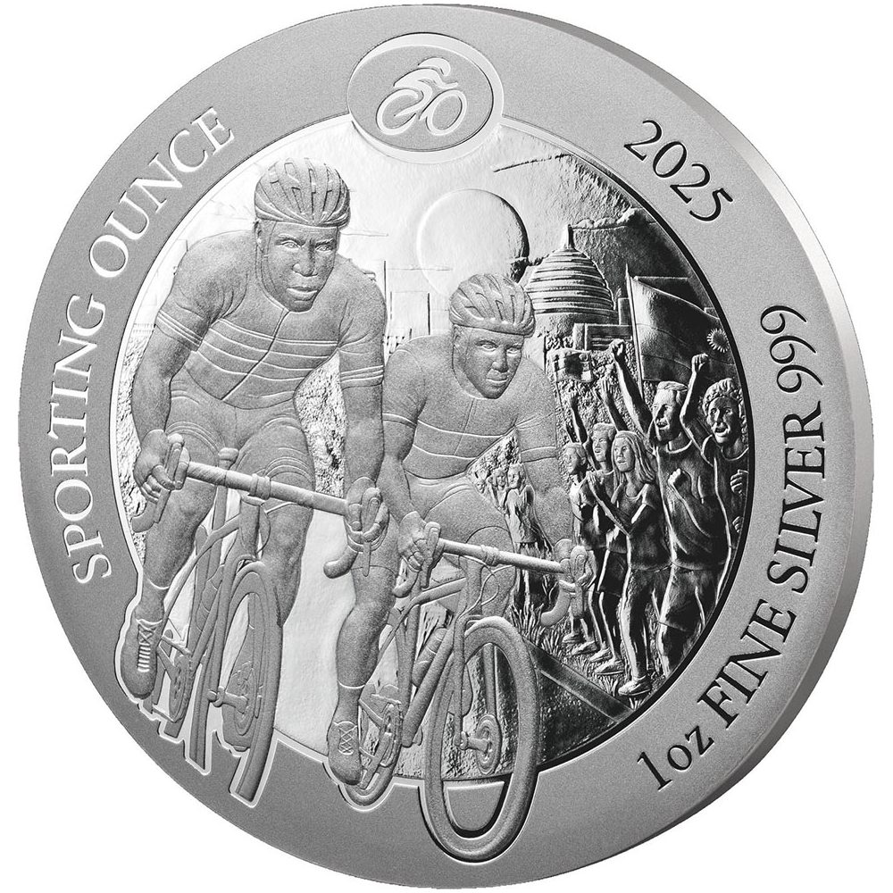 Moneda de plata 50 Francos Ruanda 2025 Ciclismo  - 1