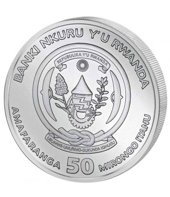 Moneda de plata 50 Francos Ruanda 2025 Ciclismo  - 2